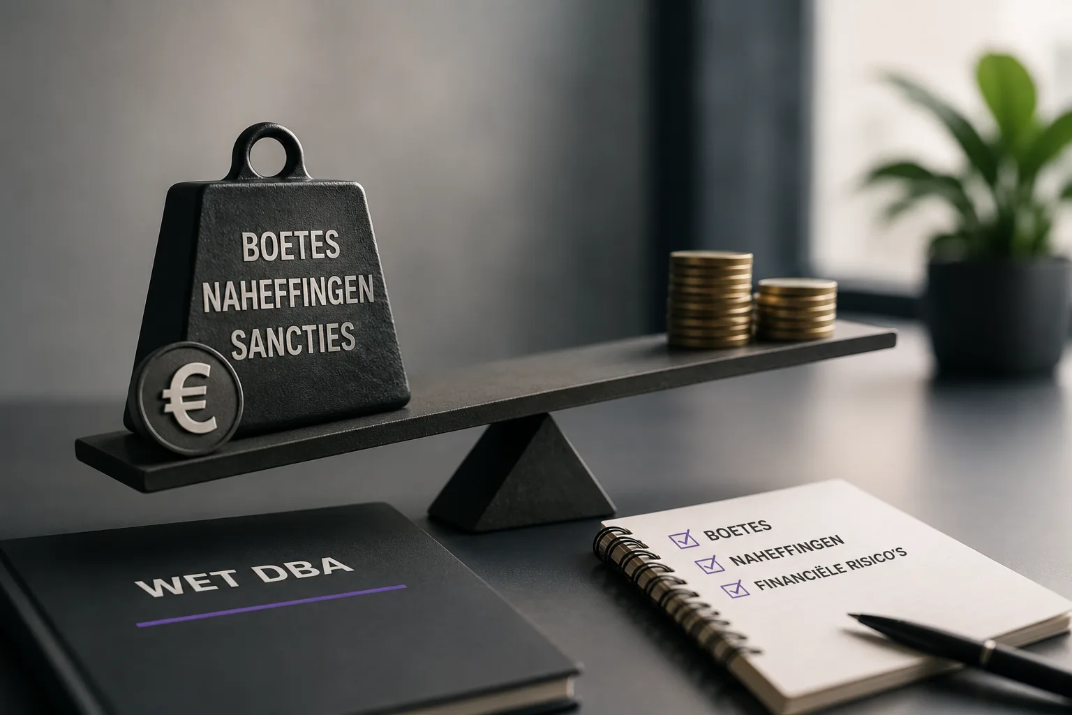 Illustratie van boetes, naheffingen en sancties onder de Wet DBA