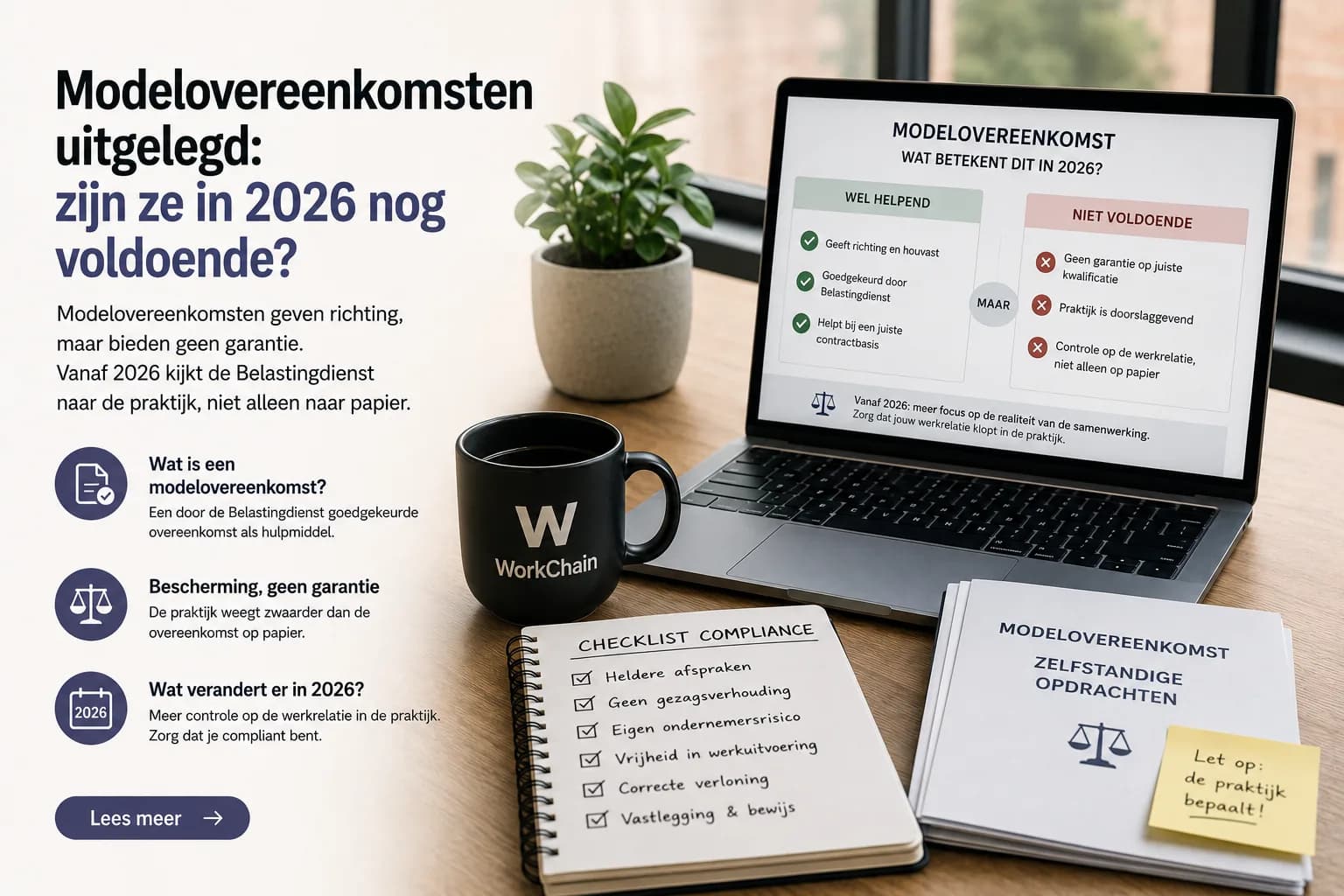 Illustratie van een modelovereenkomst onder de Wet DBA