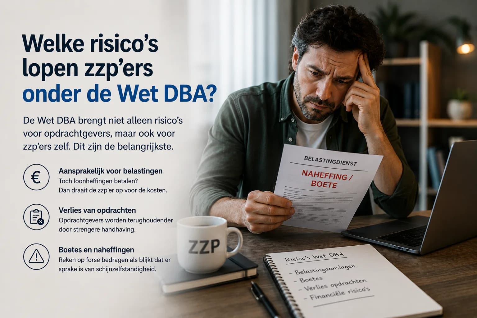 Illustratie van de risico's voor zzp'ers onder de Wet DBA