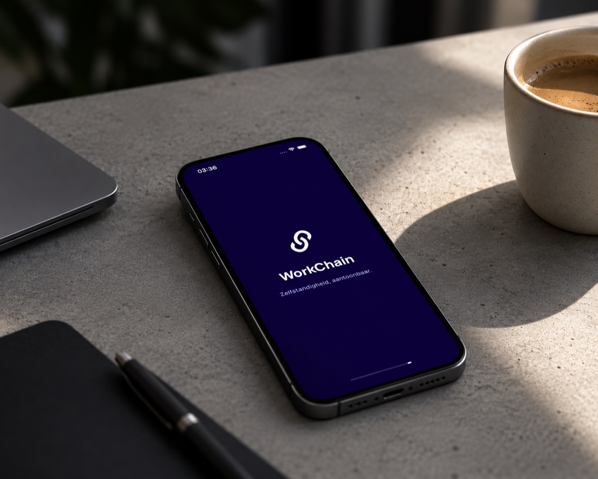 WorkChain-app op een telefoon